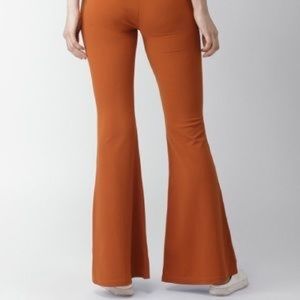 Burnt orange flare pants